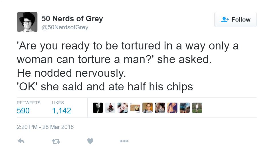 Titelbild 50 Nerds of Grey Tweet Torture Chips