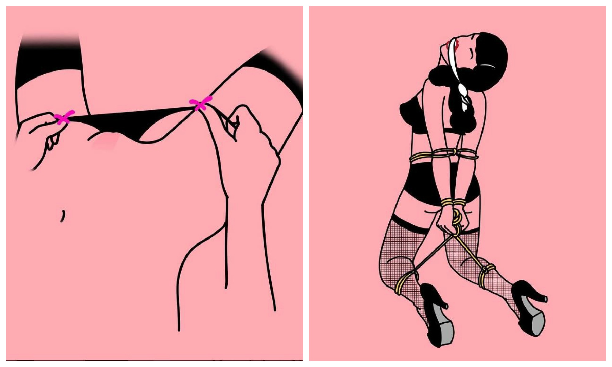 Insta Zeichnungen frauen nackt sex Collage