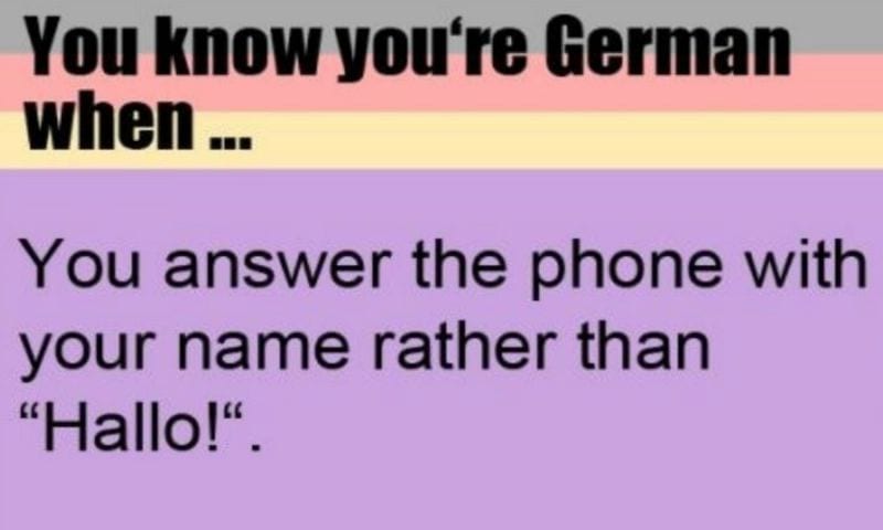 You're German-Hallo-Telephon