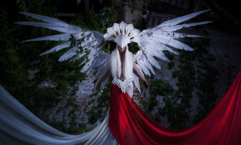 Cosplay Köstüm Verkleiden Film Serie Comic Flügel Frau