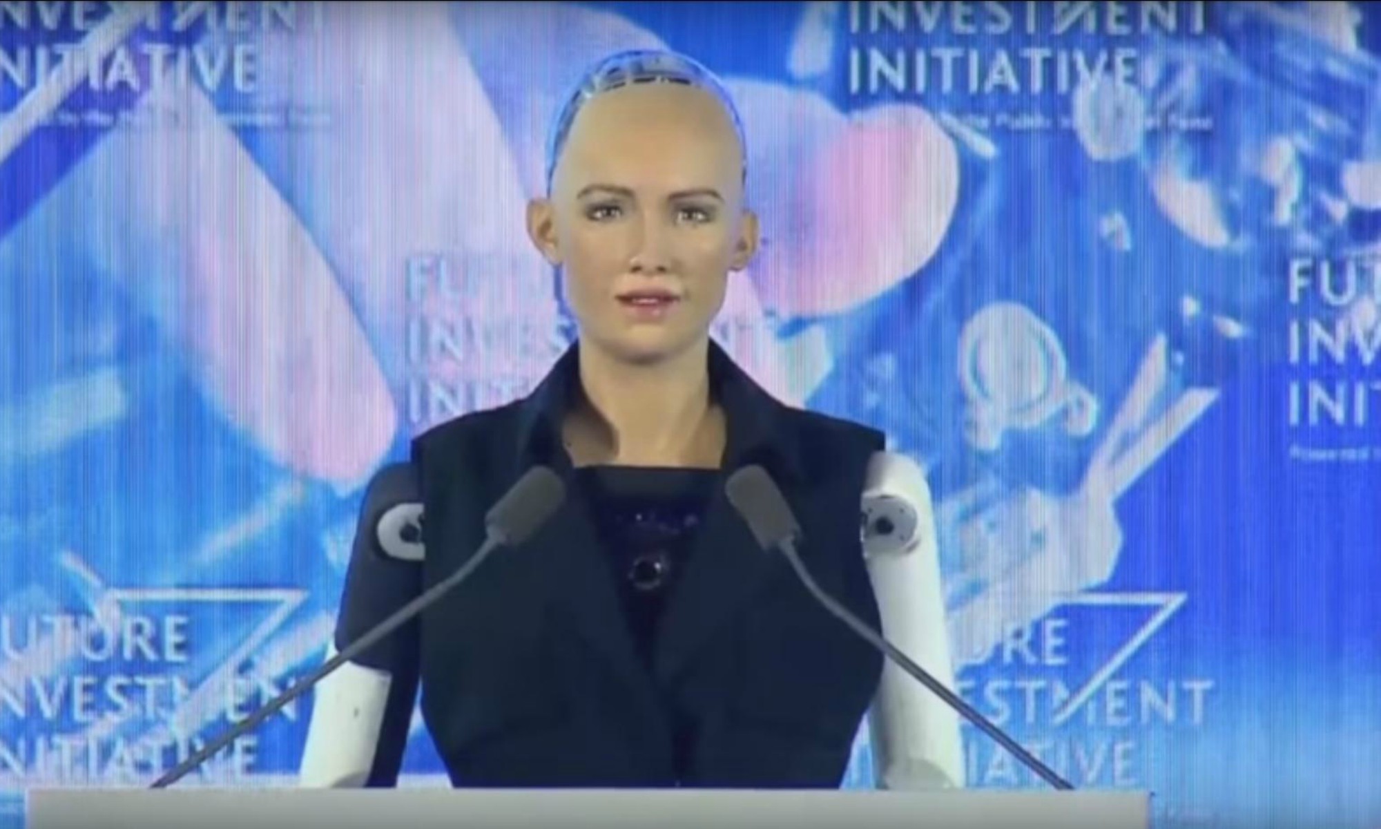 Künstliche Intelligenz Roboter Panel UN Saudi Arabien Staatsbürgerschaft Interview Video