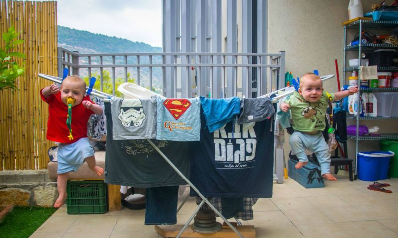 Wäscheständer Babys Wäsche