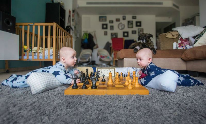 Schach Spiel Schachbrett Wohnzimmer Babys
