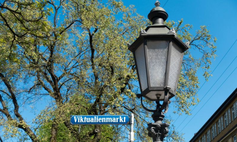 Straßenschild zum Viktualienmarkt