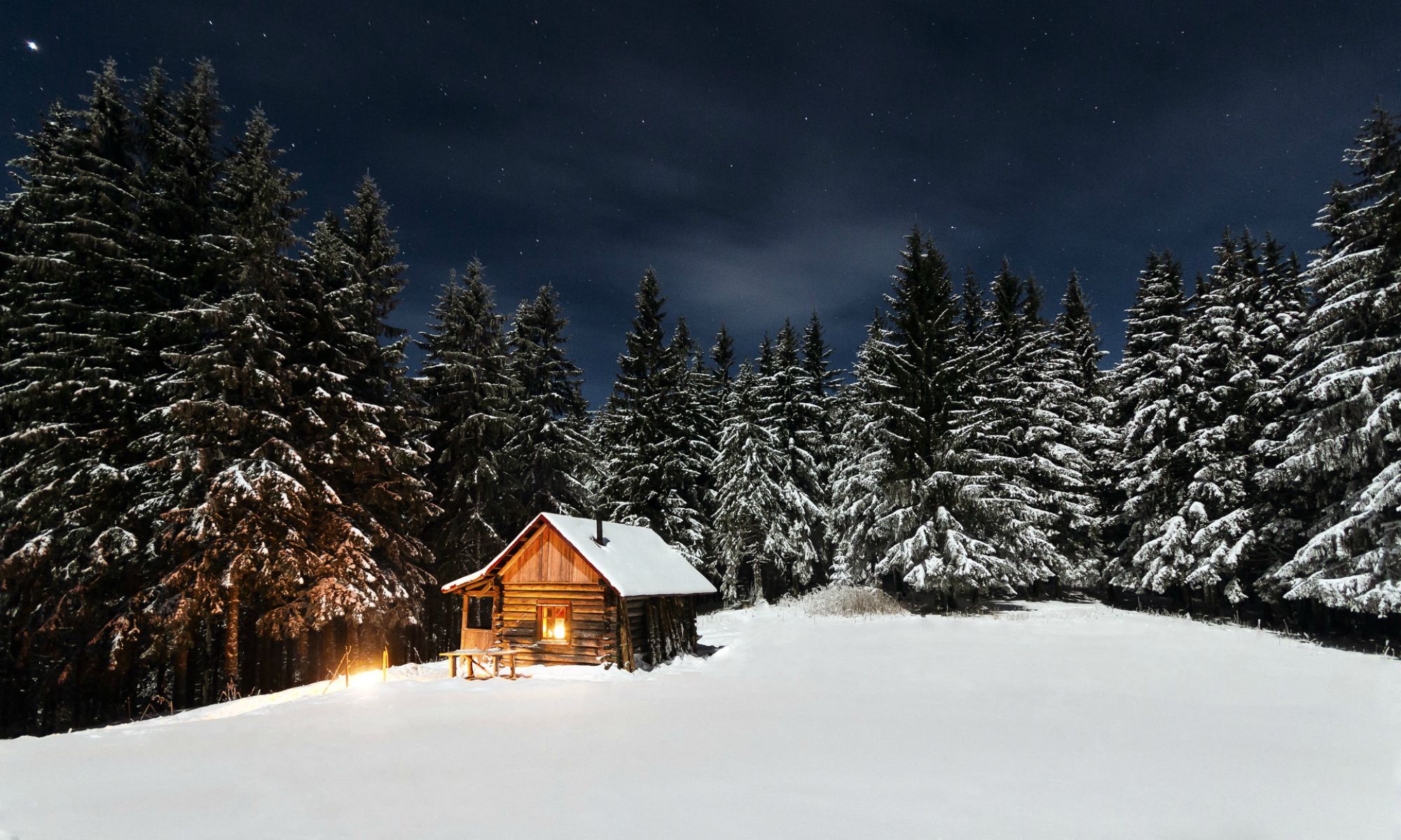 Liebeserklärung Winter Schnee Berghütte Berge Wandern