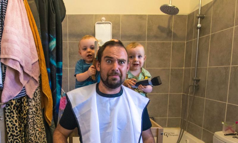 Vater neuer Haarschnitt Babys