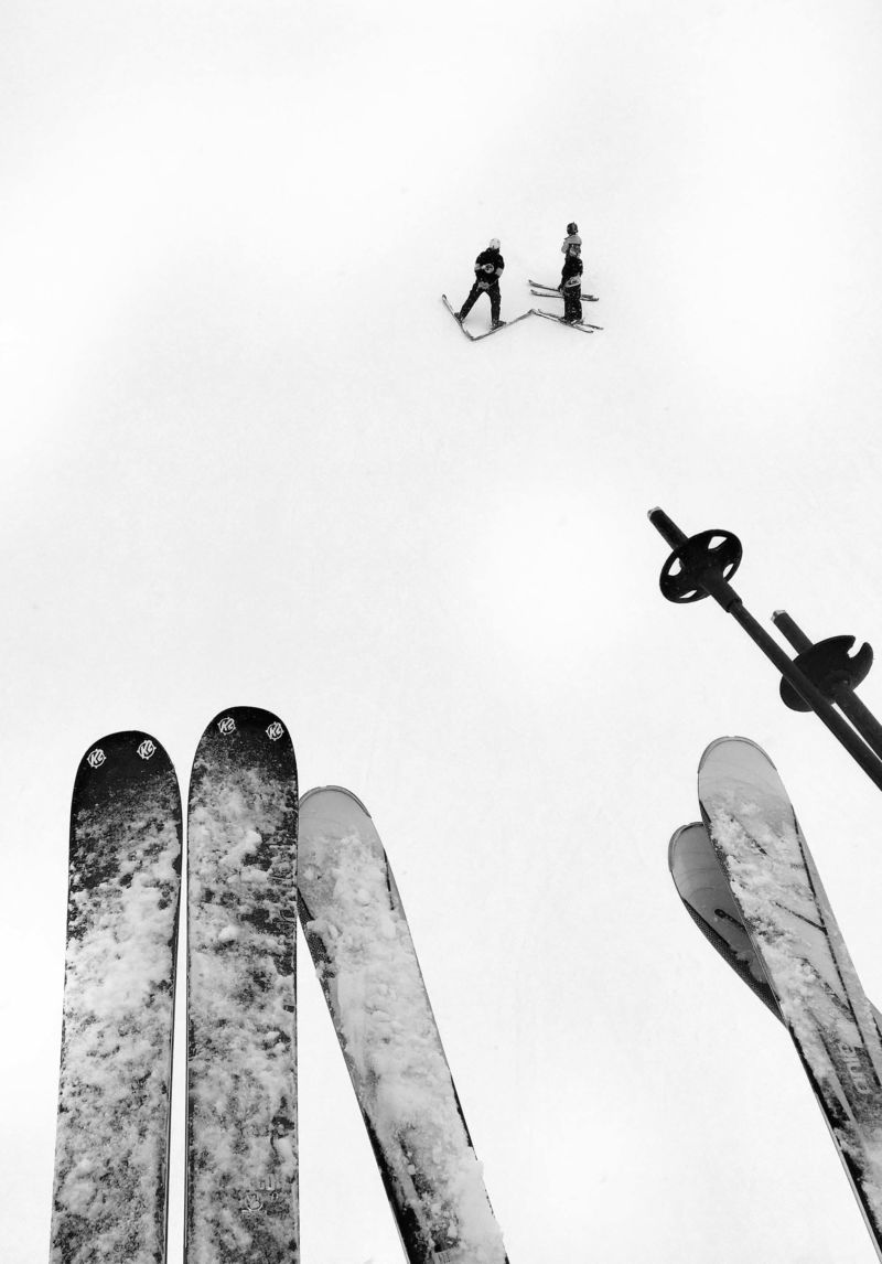 Ski Winter Menschen Leute Piste