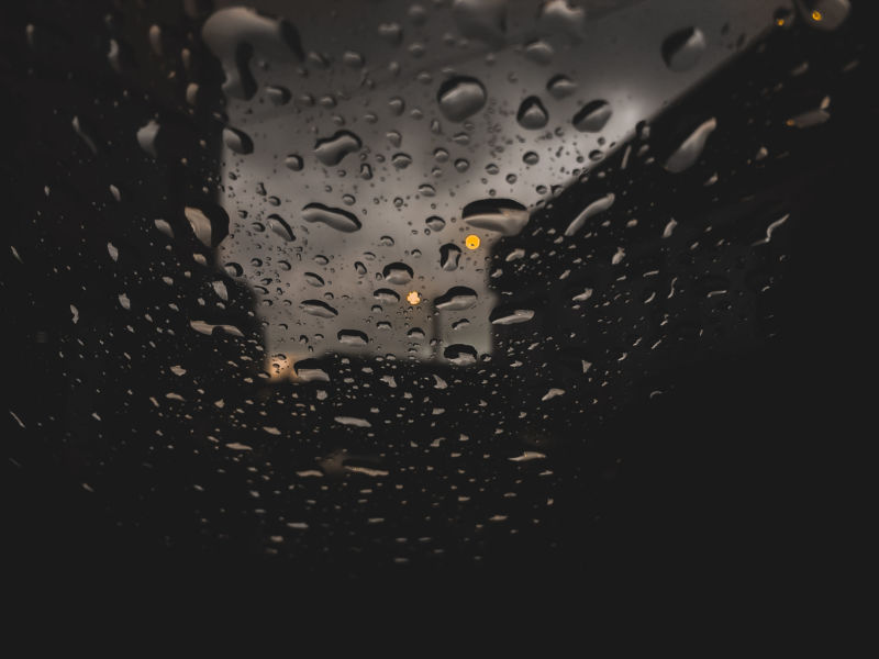 Regentropfen Nacht