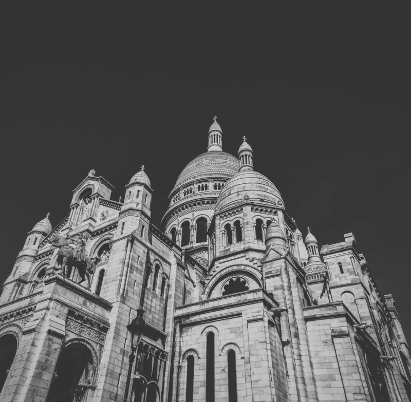 religiöses Bauwerk Schwarz Weiß