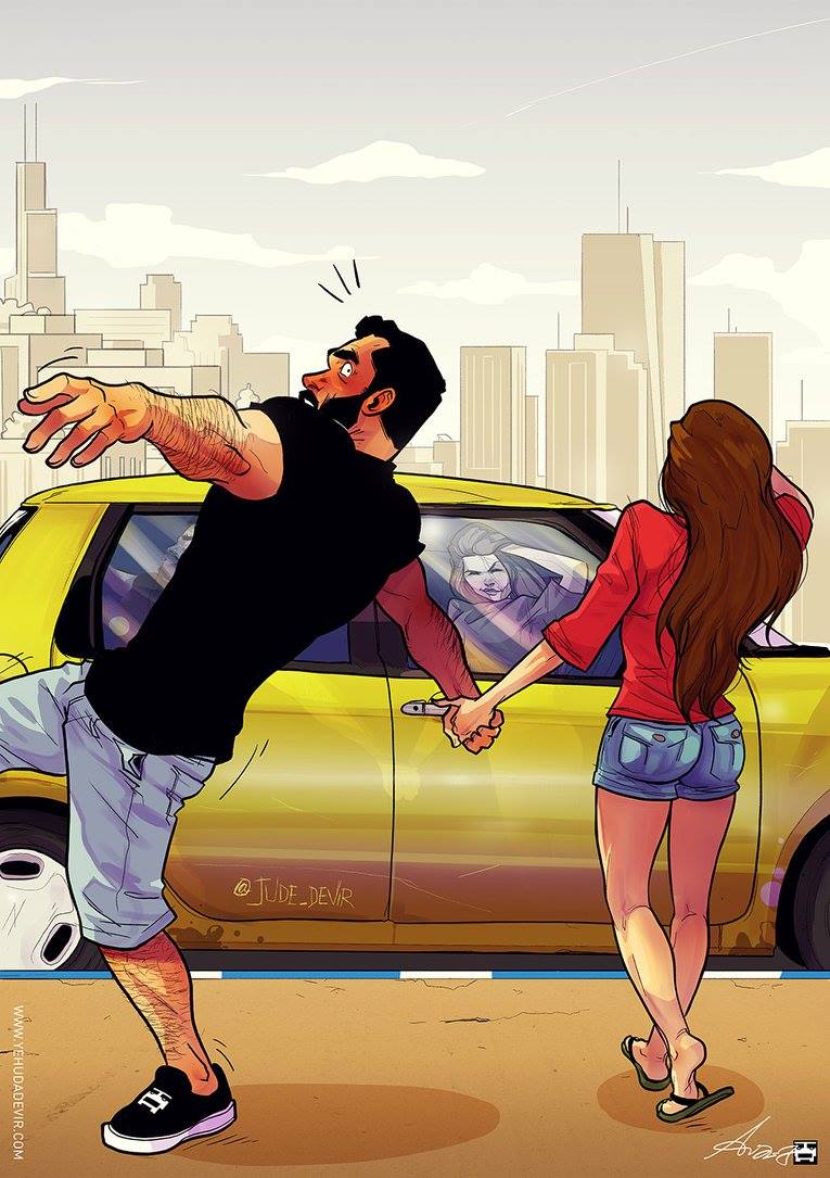 Frau Spiegel anschauen richten anhalten