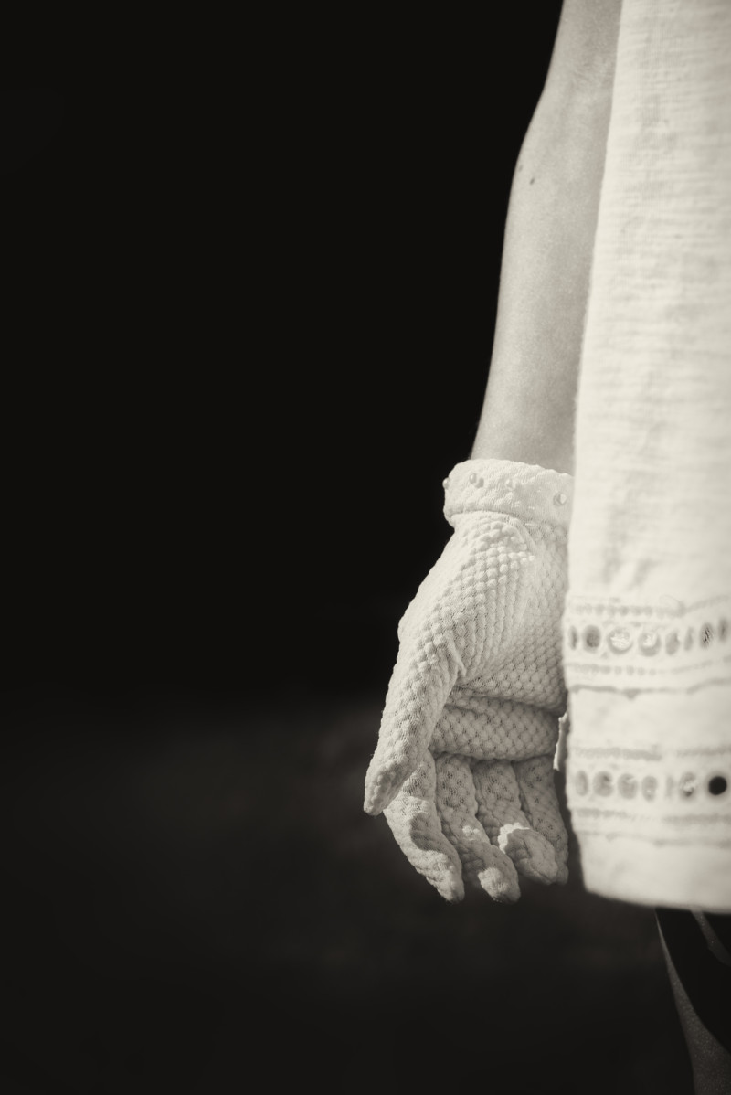 Handschuh Mädchen Hand Arm Detail Bild