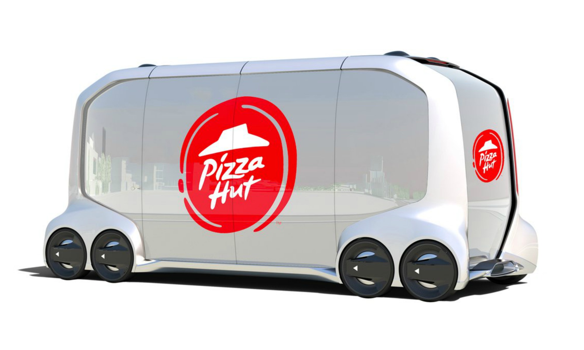 Black Mirror Pizza Hut Krokodil selbstfahrend Auto Wagen Toyota ePalette Bus Uber