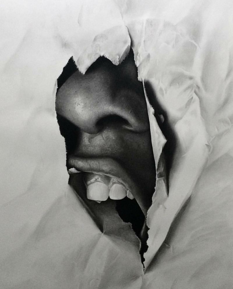 Ken Nwadiogbu Zeichnung Hyperrealismus Porträt Bleistift Kunst