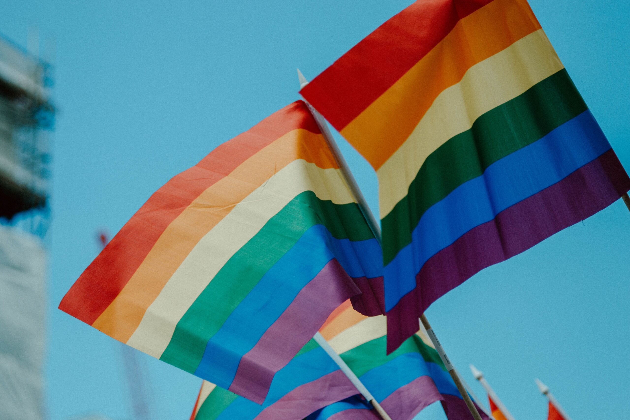 Regenbogenfahnen der LGBTQ-Community