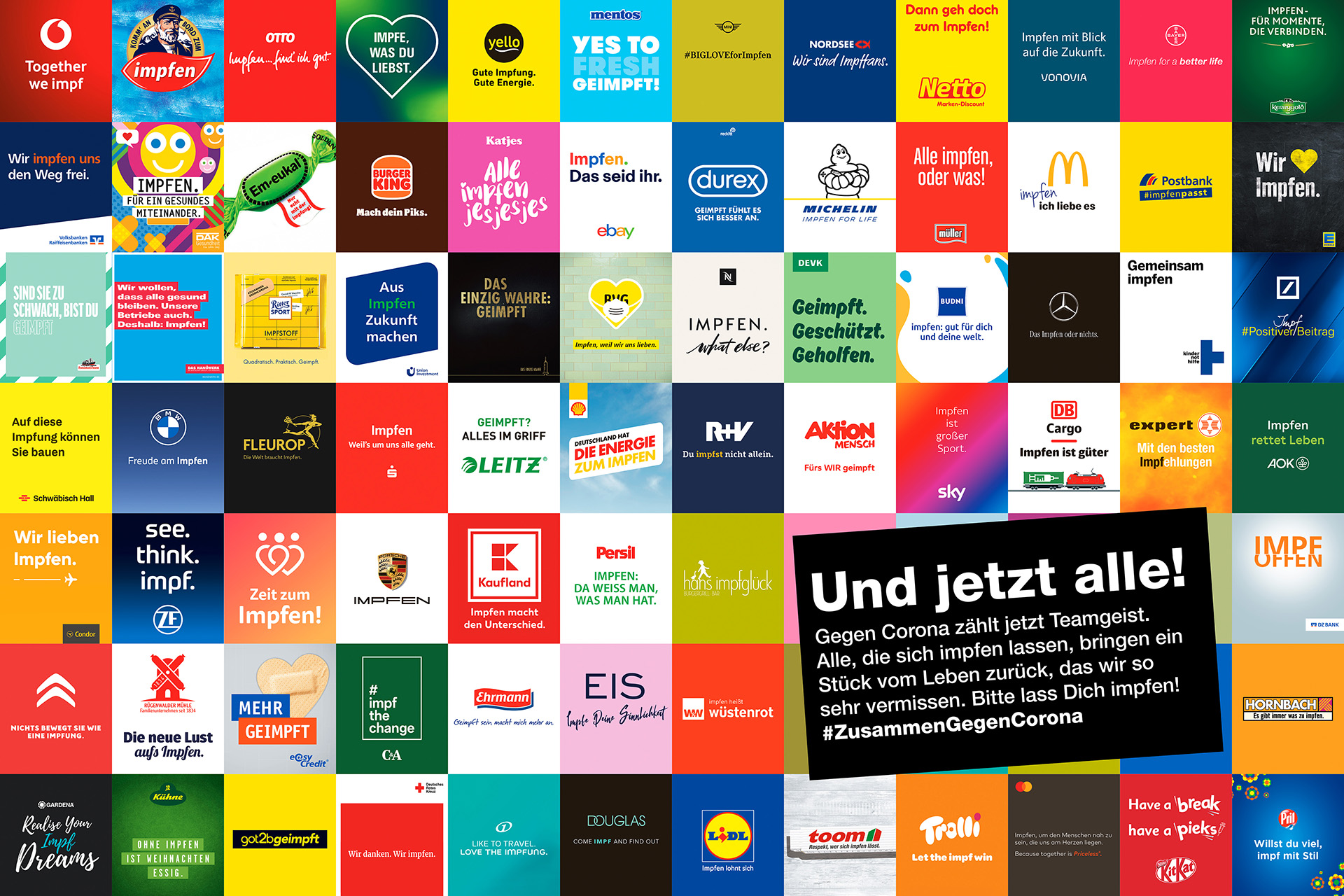 Für die Kampagne texteten über 150 deutsche Unternehmen ihre Slogans um. Bild: Pressebild